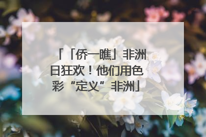 「侨一瞧」非洲日狂欢！他们用色彩“定义”非洲