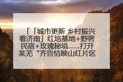 「城市更新 乡村振兴看济南」红培基地+野奢民宿+玫瑰秘境……打开莱芜“齐鲁情映山红片区”的破圈秘籍