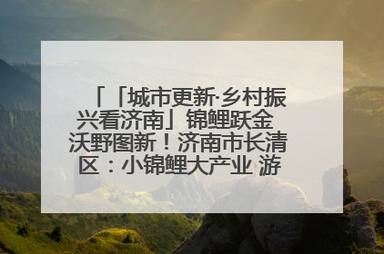 「城市更新·乡村振兴看济南」锦鲤跃金 沃野图新！济南市长清区：小锦鲤大产业 游出农旅新风景