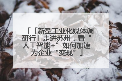 「新型工业化媒体调研行」走进苏州，看“人工智能+”如何加速为企业“变现”