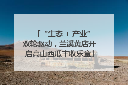 “生态 + 产业”双轮驱动，兰溪黄店开启高山西瓜丰收乐章