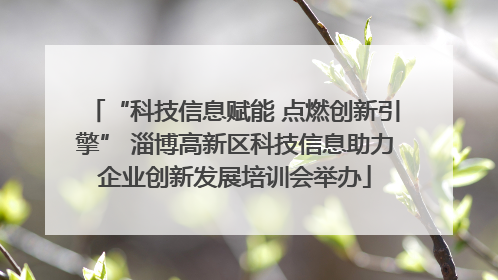 “科技信息赋能 点燃创新引擎” 淄博高新区科技信息助力企业创新发展培训会举办