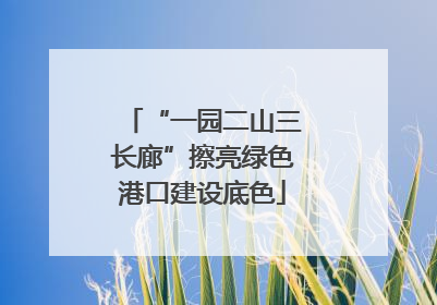 “一园二山三长廊”擦亮绿色港口建设底色