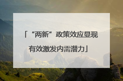 “两新”政策效应显现 有效激发内需潜力