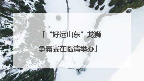 “好运山东”龙狮争霸赛在临清举办