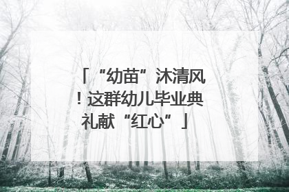 “幼苗”沐清风！这群幼儿毕业典礼献“红心”
