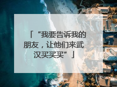 “我要告诉我的朋友，让他们来武汉买买买”