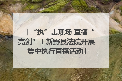 “执”击现场 直播“亮剑”！新野县法院开展集中执行直播活动