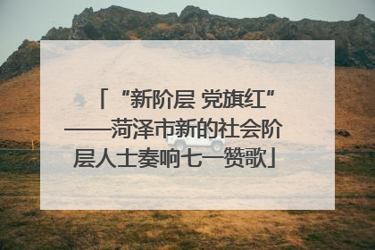 “新阶层 党旗红”——菏泽市新的社会阶层人士奏响七一赞歌