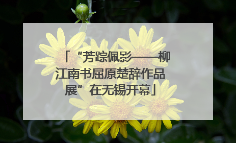 “芳踪佩影——柳江南书屈原楚辞作品展”在无锡开幕
