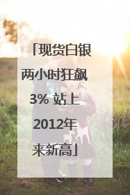 现货白银两小时狂飙3% 站上2012年来新高