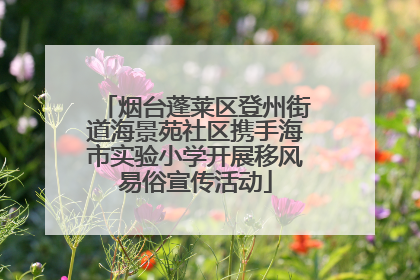 烟台蓬莱区登州街道海景苑社区携手海市实验小学开展移风易俗宣传活动