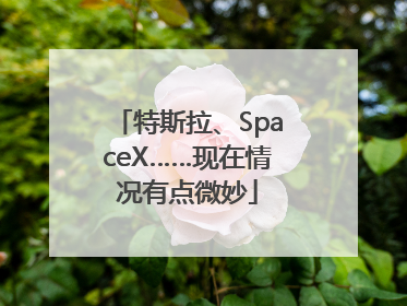 特斯拉、SpaceX……现在情况有点微妙