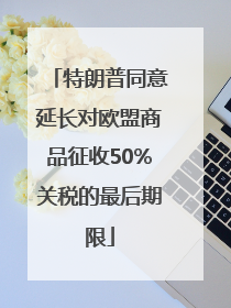 特朗普同意延长对欧盟商品征收50%关税的最后期限