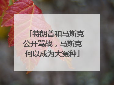 特朗普和马斯克公开骂战，马斯克何以成为大冤种