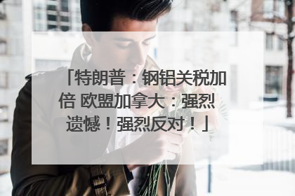 特朗普：钢铝关税加倍 欧盟加拿大：强烈遗憾！强烈反对！