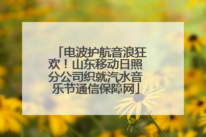 电波护航音浪狂欢！山东移动日照分公司织就汽水音乐节通信保障网