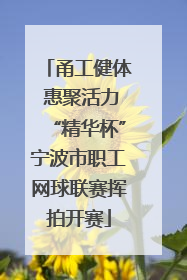 甬工健体 惠聚活力“精华杯”宁波市职工网球联赛挥拍开赛