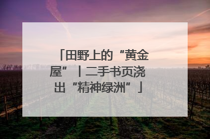 田野上的“黄金屋”丨二手书页浇出“精神绿洲”