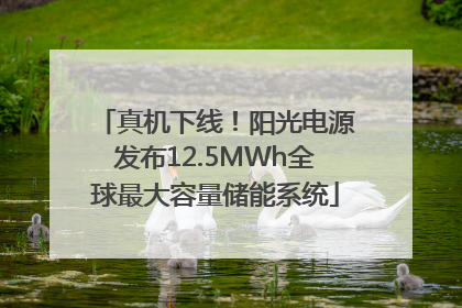 真机下线！阳光电源发布12.5MWh全球最大容量储能系统