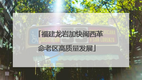 福建龙岩加快闽西革命老区高质量发展