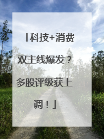 科技+消费双主线爆发？多股评级获上调！