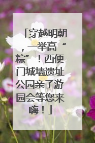 穿越明朝，一举高“粽”！西便门城墙遗址公园亲子游园会等您来嗨！