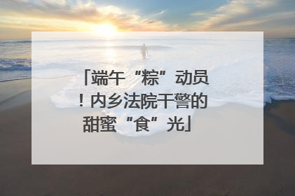 端午“粽”动员！内乡法院干警的甜蜜“食”光