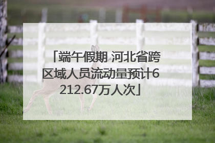端午假期 河北省跨区域人员流动量预计6212.67万人次