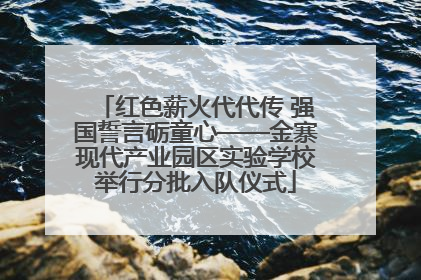 红色薪火代代传 强国誓言砺童心——金寨现代产业园区实验学校举行分批入队仪式