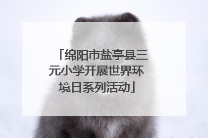 绵阳市盐亭县三元小学开展世界环境日系列活动