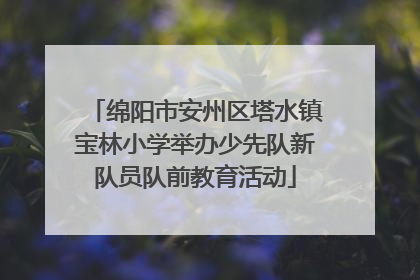 绵阳市安州区塔水镇宝林小学举办少先队新队员队前教育活动