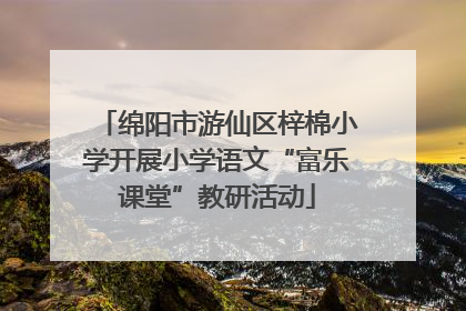 绵阳市游仙区梓棉小学开展小学语文“富乐课堂”教研活动