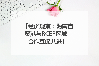 经济观察：海南自贸港与RCEP区域合作互促共进