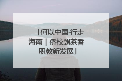 何以中国·行走海南｜侨校飘茶香 职教新发展