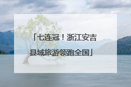 七连冠！浙江安吉县域旅游领跑全国