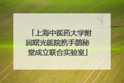 上海中医药大学附属曙光医院携手鹊秘堂成立联合实验室