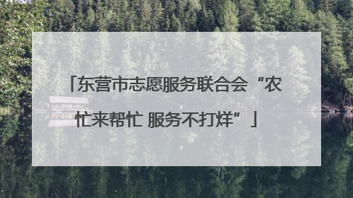 东营市志愿服务联合会“农忙来帮忙 服务不打烊”