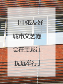 中俄友好城市文艺晚会在黑龙江抚远举行