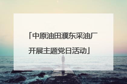 中原油田濮东采油厂开展主题党日活动