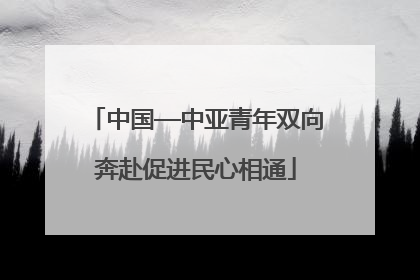 中国—中亚青年双向奔赴促进民心相通