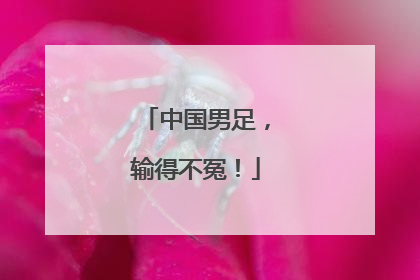 中国男足，输得不冤！
