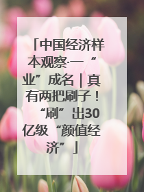 中国经济样本观察·一“业”成名｜真有两把刷子！“刷”出30亿级“颜值经济”