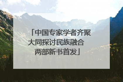 中国专家学者齐聚大同探讨民族融合 两部新书首发