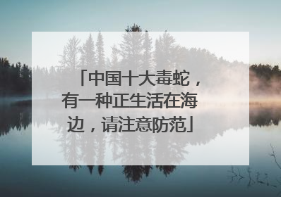 中国十大毒蛇，有一种正生活在海边，请注意防范