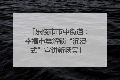 乐陵市市中街道：幸福市集解锁“沉浸式”宣讲新场景