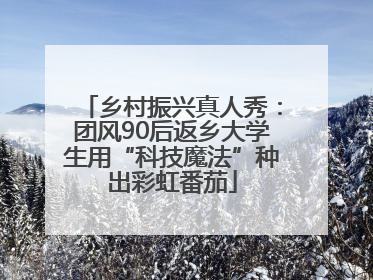 乡村振兴真人秀：团风90后返乡大学生用“科技魔法”种出彩虹番茄
