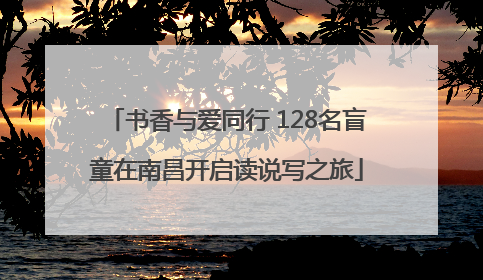 书香与爱同行 128名盲童在南昌开启读说写之旅