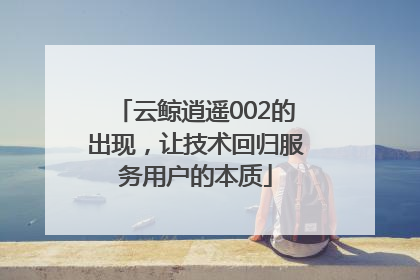 云鲸逍遥002的出现，让技术回归服务用户的本质