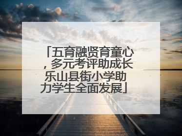 五育融贤育童心，多元考评助成长 乐山县街小学助力学生全面发展